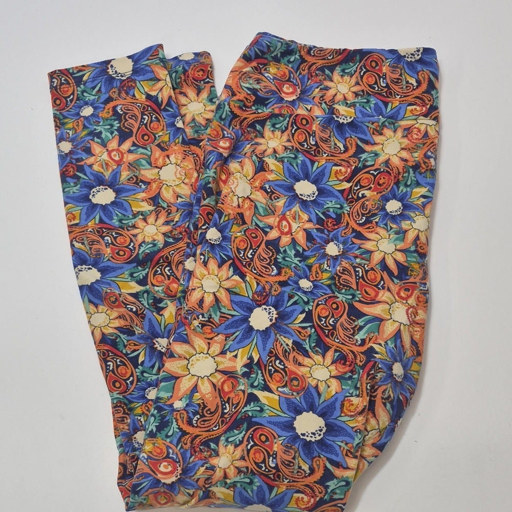 LuLaRoe TC Leggings  Blue Hawaiian